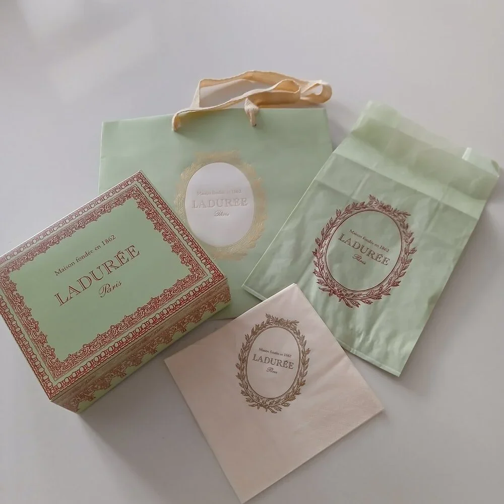 Laduree Package - shopping bag, pastry box, bag and napkin